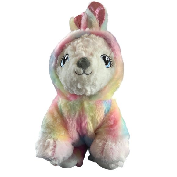 Build a Bear - Sweet White & Light Pink Frost Fox with Tie-Dye Bunny Outfit - Picture 9 of 11